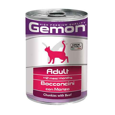 Gemon Cat консервы для кошек кусочки говядины