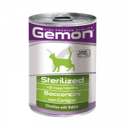 Gemon Cat Sterilised консервы для стерилизованных кошек кусочки кролика