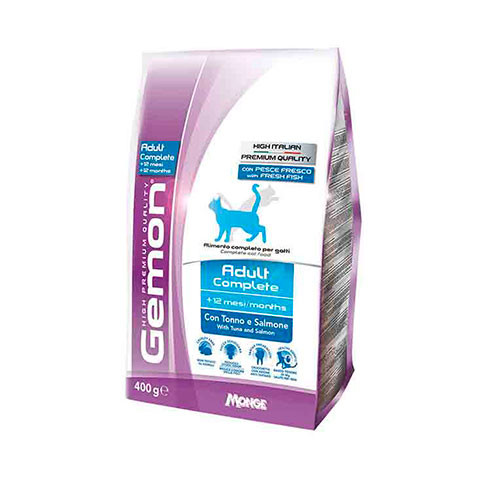 Gemon Cat корм для взрослых кошек с тунцом и лососем