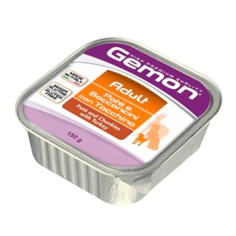 Gemon Dog консервы для собак паштет с кусочками индейки