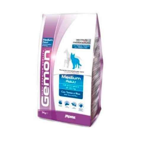 Gemon Dog Medium корм для взрослых собак средних пород тунец с рисом
