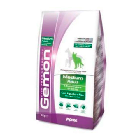 Gemon Dog Medium корм для взрослых собак средних пород ягненок с рисом