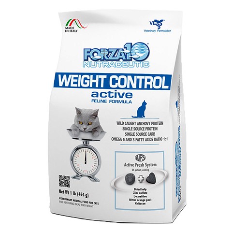 Корм сухой Forza10 Active Line для взрослых кошек для снижения избыточного веса - 0,454 кг