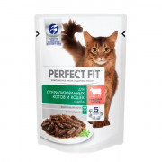 PERFECT FIT корм консервированный для стерилизованных кошек с говядиной в соусе