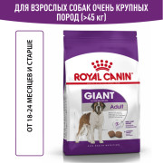 Royal Canin Giant Adult Корм сухой для взрослых собак очень крупных размеров от 18 месяцев