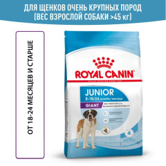 Royal Canin Giant Junior Корм сухой для щенков очень крупных размеров до 18 месяцев