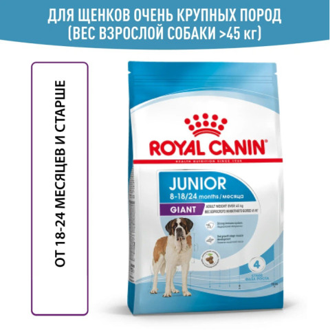 Royal Canin Giant Junior Корм сухой для щенков очень крупных размеров до 18 месяцев