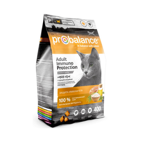 ПРОБАЛАНС Immuno Protection корм для кошек курица Индейка