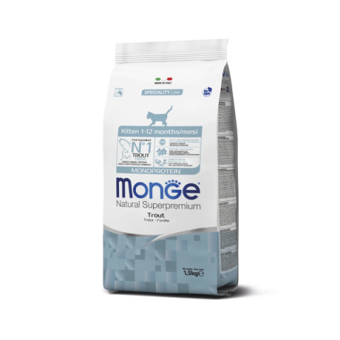 Monge Cat  Trout Kitten Monoprotein корм сухой для котят с форелью