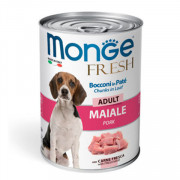 Monge Dog Fresh Chunks in Loaf консервы для собак мясной рулет свинина
