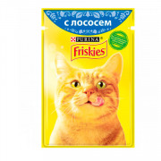 Friskies корм консервированный для кошек лосось в подливке