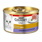 Gourmet Gold корм консервированный суфле для кошек с ягненком и зеленой фасолью