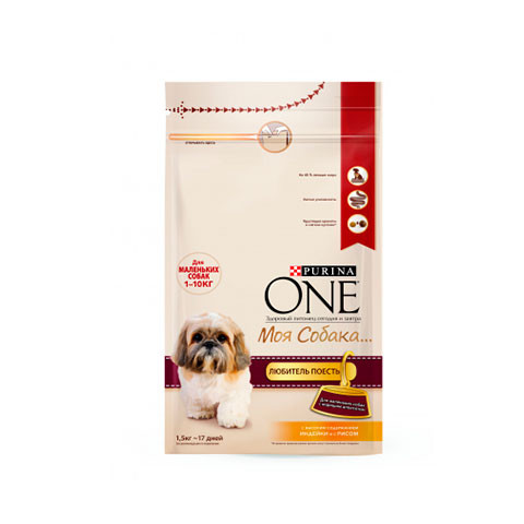 Purina One Моя собака любит поесть корм сухой для собак индейка рис