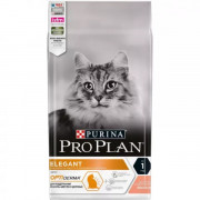 Purina Pro Plan Elegant Adult корм сухой для взрослых кошек для поддержания красоты шерсти и здоровья кожи с лососем