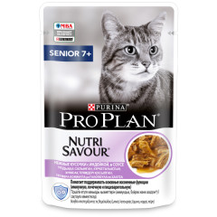 Pro Plan NutriSavour Senior 7+ корм консервированный для кошек старше 7 лет в соусе с индейкой