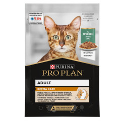 Pro Plan Nutri Savour Elegant корм консервированный для взрослых кошек с чувствительной кожей, нежные кусочки с треской, в соусе