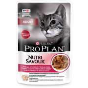 Purina Pro Plan NutriSavour Adult корм консервированный для взослых кошек в соусе с уткой