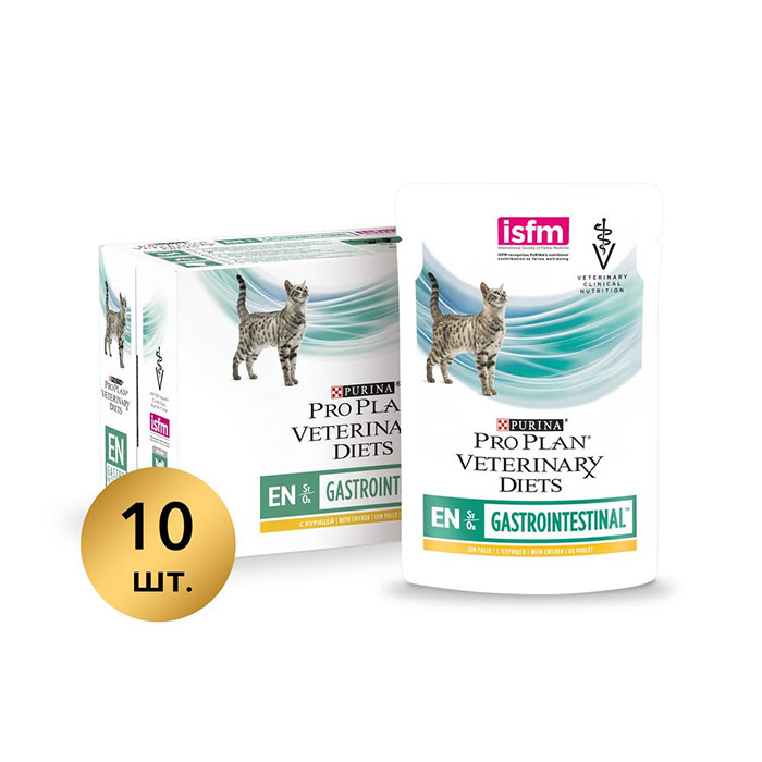 Купить корм Purina Pro Plan Veterinary Diets EN St/Ox Gastrointestinal корм  консервированный для кошек при расстройствах пищеварения курица