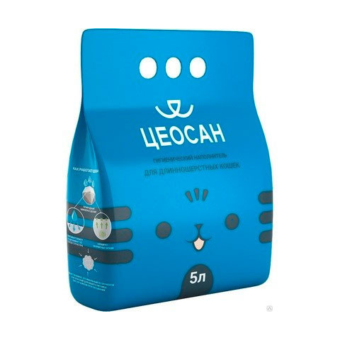 ЦЕОСАН наполнитель гигиенический для кошек длинношерстных 5л