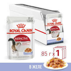 Royal Canin Instinctive консервы для кошек, пауч (кусочки в желе)