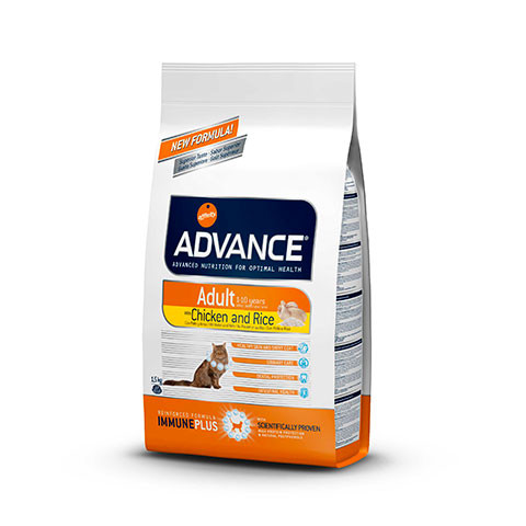 ADVANCE Adult корм сухой для взрослых кошек курица и рис
