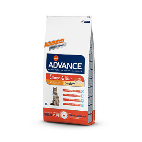 ADVANCE Adult Salmon Sensitive корм сухой для кошек с чувствительным пищеварением лосось и рис