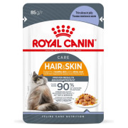 Royal Canin Hair&Skin Care корм влажный для кошек для поддержания здоровья кожи и красоты шерсти, кусочки в желе