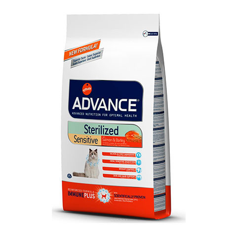 ADVANCE Sterilized Sensitive Salmon корм сухой для стерилизованных кошек с лососем