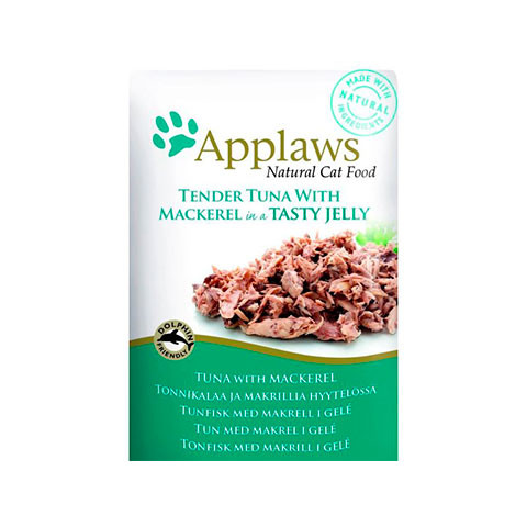 APPLAWS Cat pouch tuna wholemeat with mackerel in jelly консервы для кошек кусочки тунца со скумбрией в желе