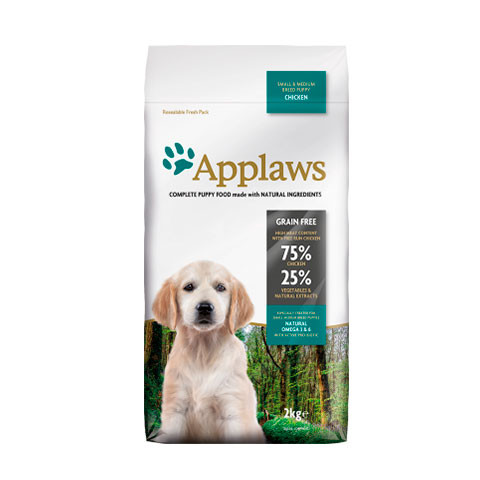 APPLAWS Dry Dog Chicken Small and Medium Breed Puppy корм беззерновой для щенков малых и средних пород курица и овощи