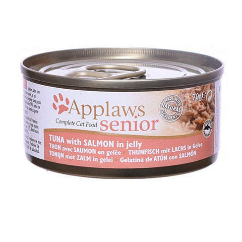 APPLAWS Senior Cat Tuna with Salmon in jelly консервы для пожилых кошек с тунцом и лососем