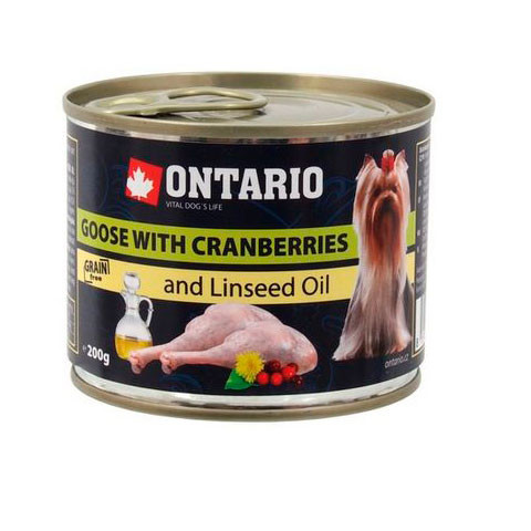 ONTARIO консервы для собак гусь и клюква