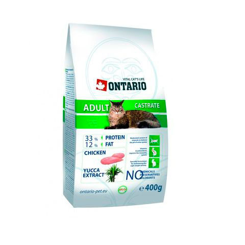 ONTARIO корм сухой для кастрированных котов и стерилизованных кошек