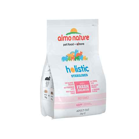 ALMO NATURE ADULT STERILISED корм сухой для кастрированных кошек с лососем и рисом