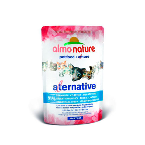 ALMO NATURE CLASSIC Alternative пауч для кошек 91% мяса атлантический тунец