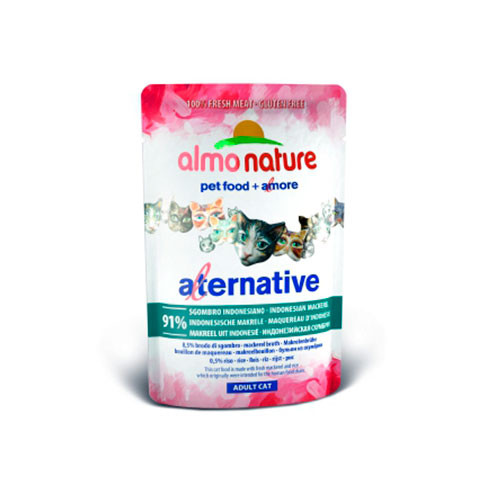 ALMO NATURE CLASSIC Alternative пауч для кошек 91% мяса индонезийская макрель