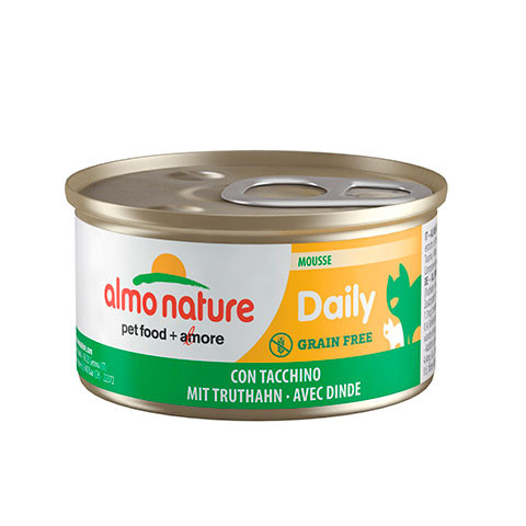 ALMO NATURE DAILYMENU консервы для кошек нежный мусс меню с индейкой