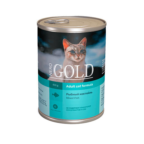 NERO GOLD Mixed Fish консервы для кошек рыбный коктейль