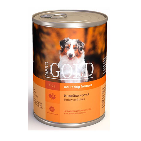 NERO GOLD Turkey and Duck консервы для собак индейка и утка