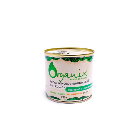 ORGANIX консервы для собак говядина с перепелкой