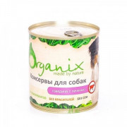 ORGANIX консервы для собак говядина с печенью