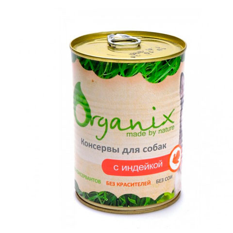 ORGANIX консервы для собак индейка