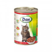 Dax Cat корм консервированный для взрослых кошек с говядиной в соусе