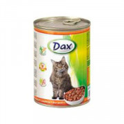 Dax Cat корм консервированный для взрослых кошек с птицей в соусе