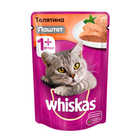 Whiskas консервы паштет телятина