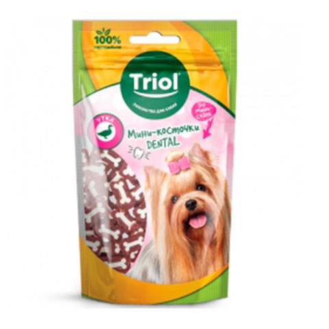 Triol Dental лакомство мини-косточки из утки для мини-собак