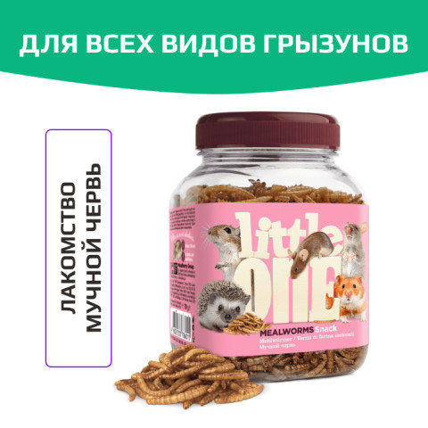 Little One мучной червь лакомство для всеядных грызунов