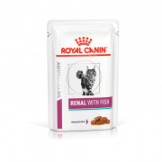 Royal Canin Renal feline with Fish консервы с рыбой для кошек при острой или хронической почечной недостаточности, пауч