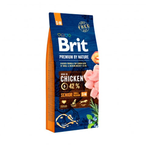 Brit Premium by Nature Senior S+M для пожилых собак мелких и средних пород