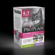 Промопак: Влажный корм Pro Plan для кошек с чувствительным пищеварением, с Индейкой, с Ягненком в соусе